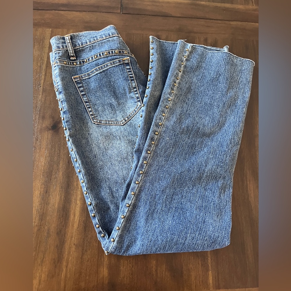 Stud-Trim Cowgirl High Rise Jeans Bootcut
